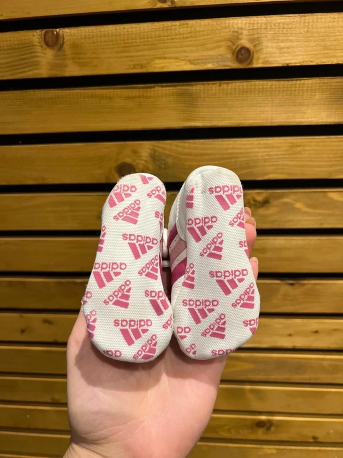 Adidas Vintage Pink Crib Shoes UK1
