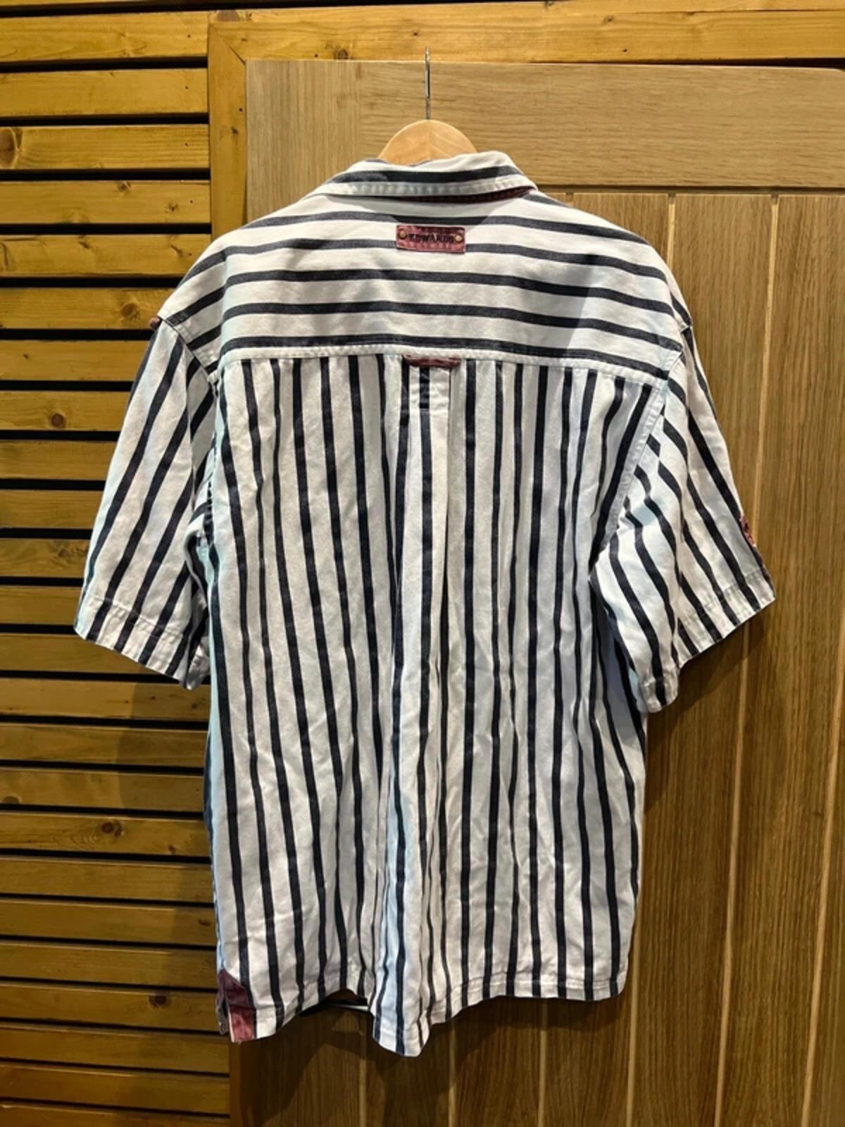 Vintage Edwards Heavies Striped Over Shirt XXL