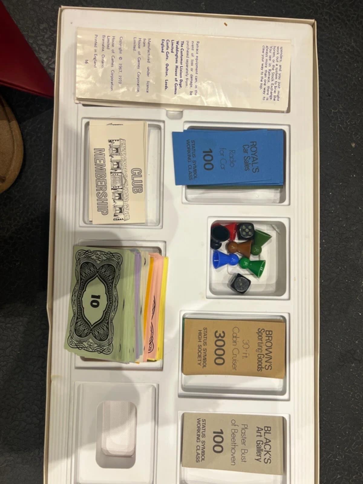 Ratrace Vintage 1973 Board Game