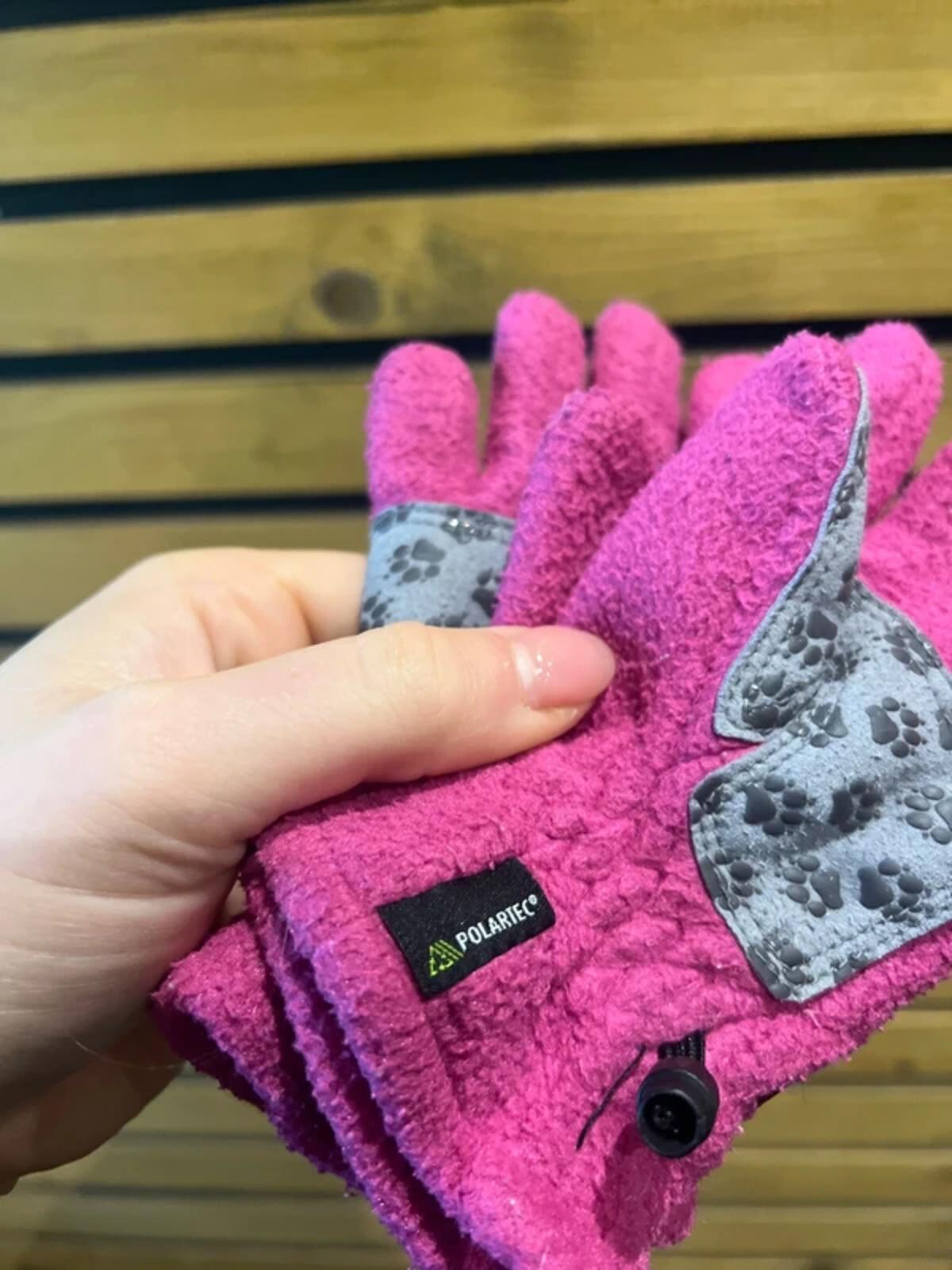 Jack Wolfskin Pink Fleece Gloves 5-6Y