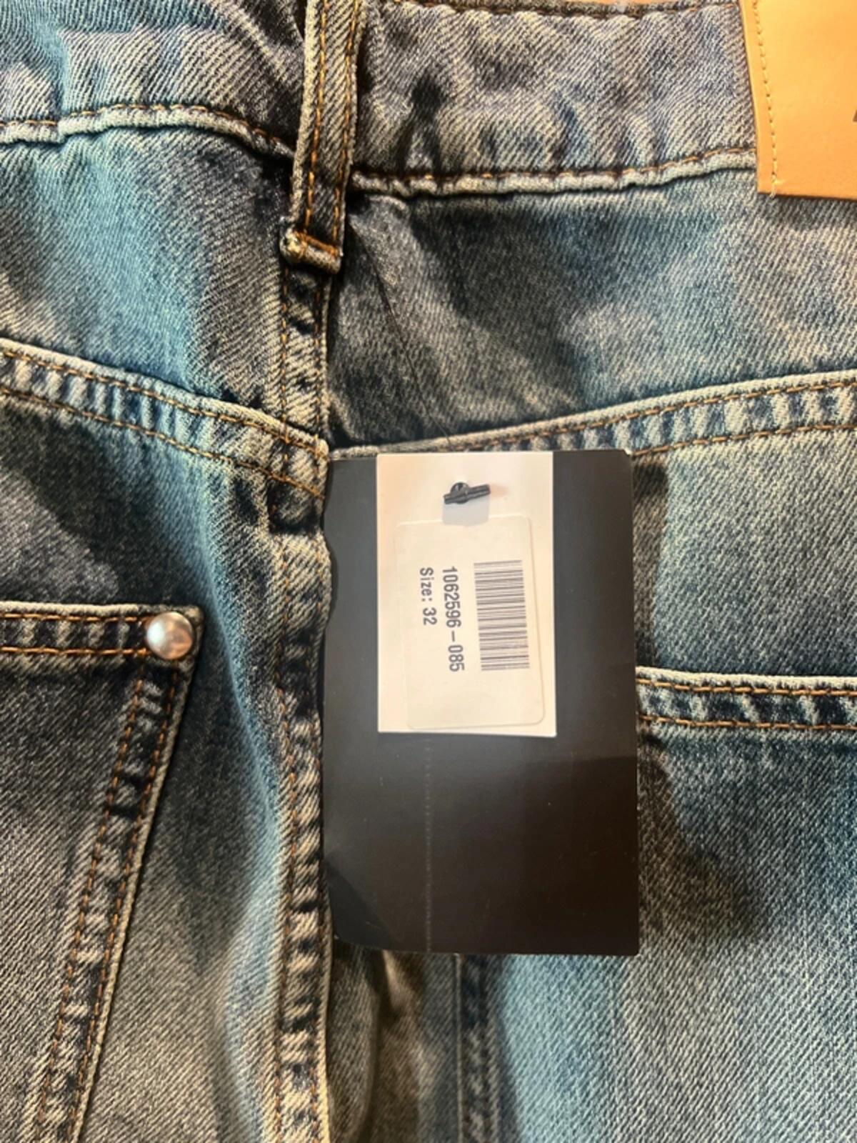 Alexa Chung Pacifico Blue Denim Wide Leg Jeans EU32 NEW