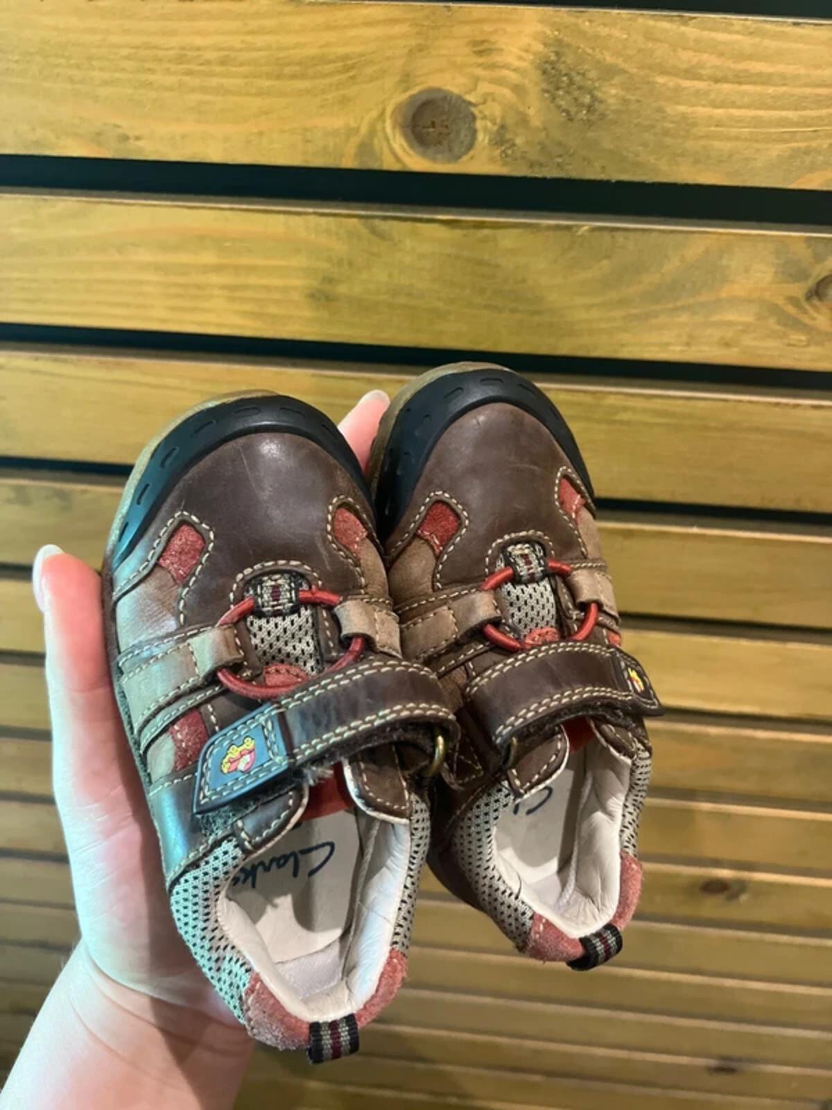 Clarks Brown Leather Trainers UK5F