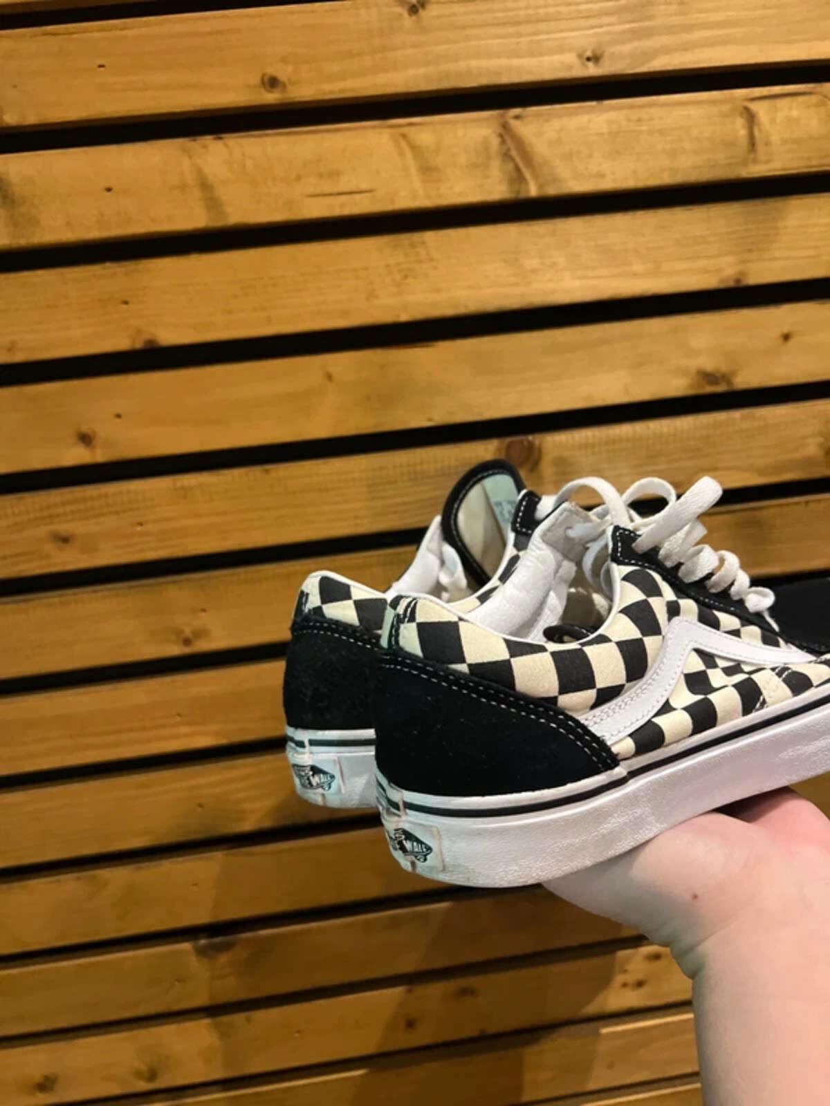 Vans Old Skool Checkerboard Black & White Trainers UK6