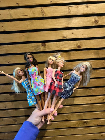 Barbie Dolls with Clothes Bundle (5)