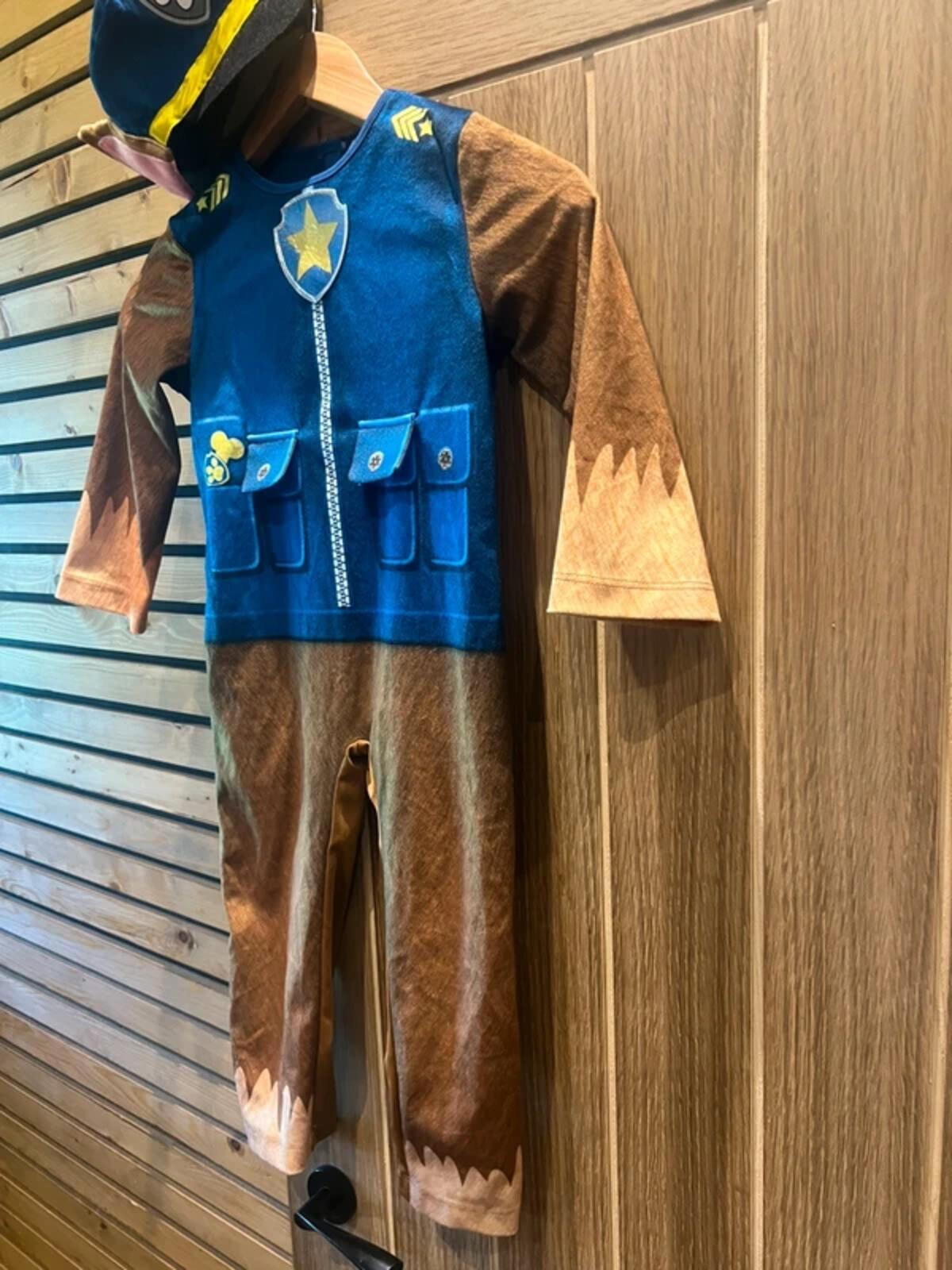 Paw Patrol Chase Police Fancy Dress Costume & Hat 3-4Y