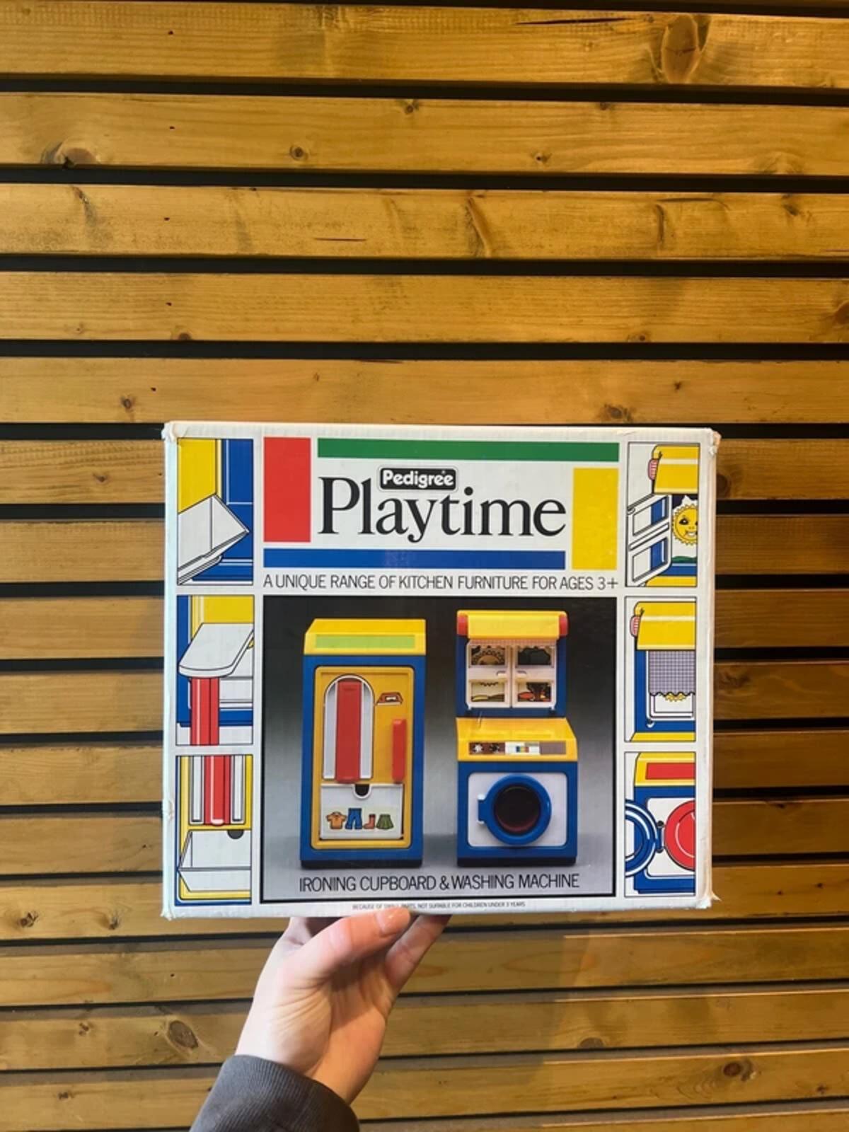 Vintage 1970s Pedigree Playtime Ironing Cupboard & Washing Machine Toy