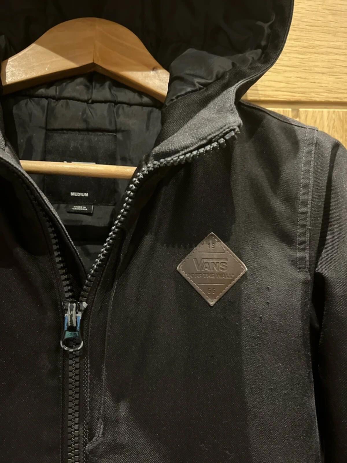 Vans Black Hooded Zip Jacket M