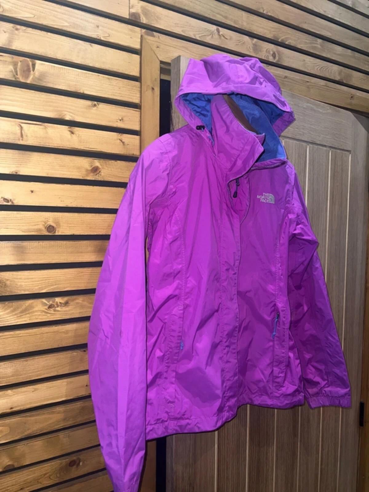 The North Face Purple Hooded Raincoat S