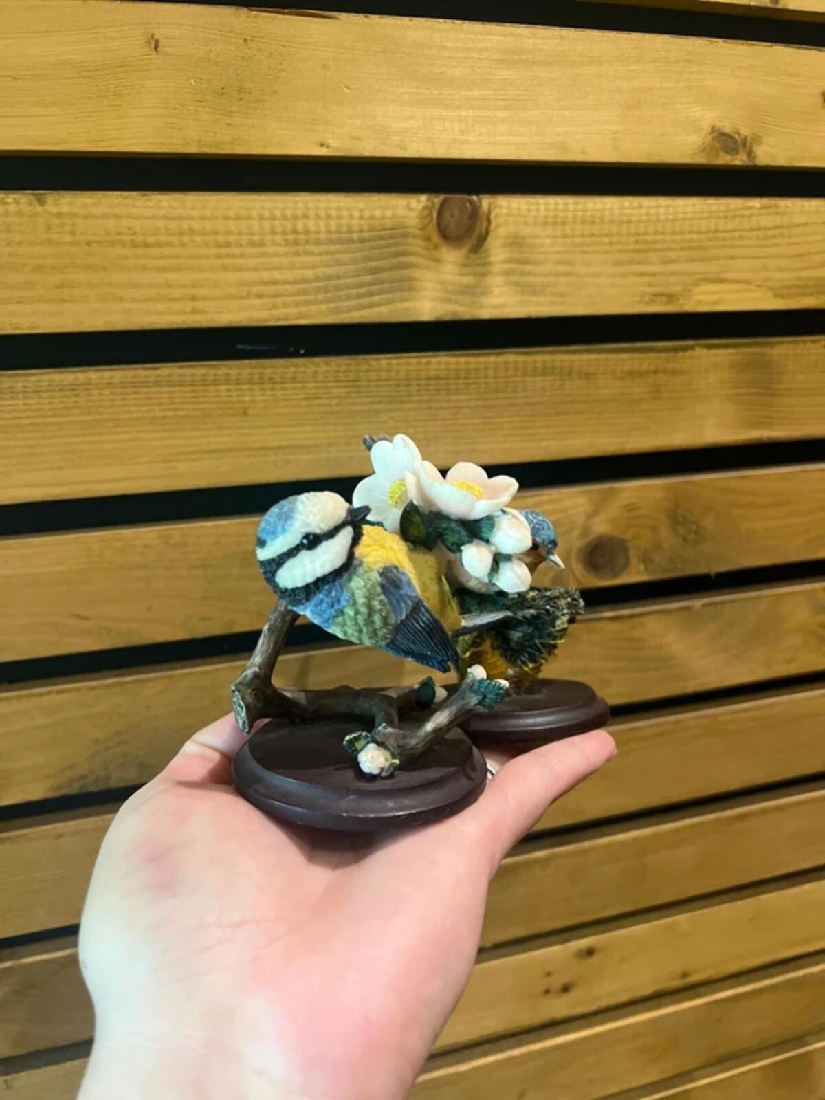Vintage 2002 Blue Tit & Chaffinch Ornament Set (2)