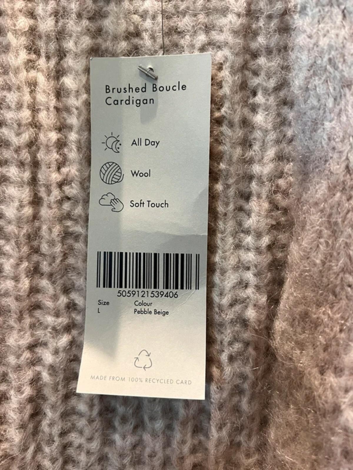 Sweaty Betty Beige Boucle Cardigan NEW