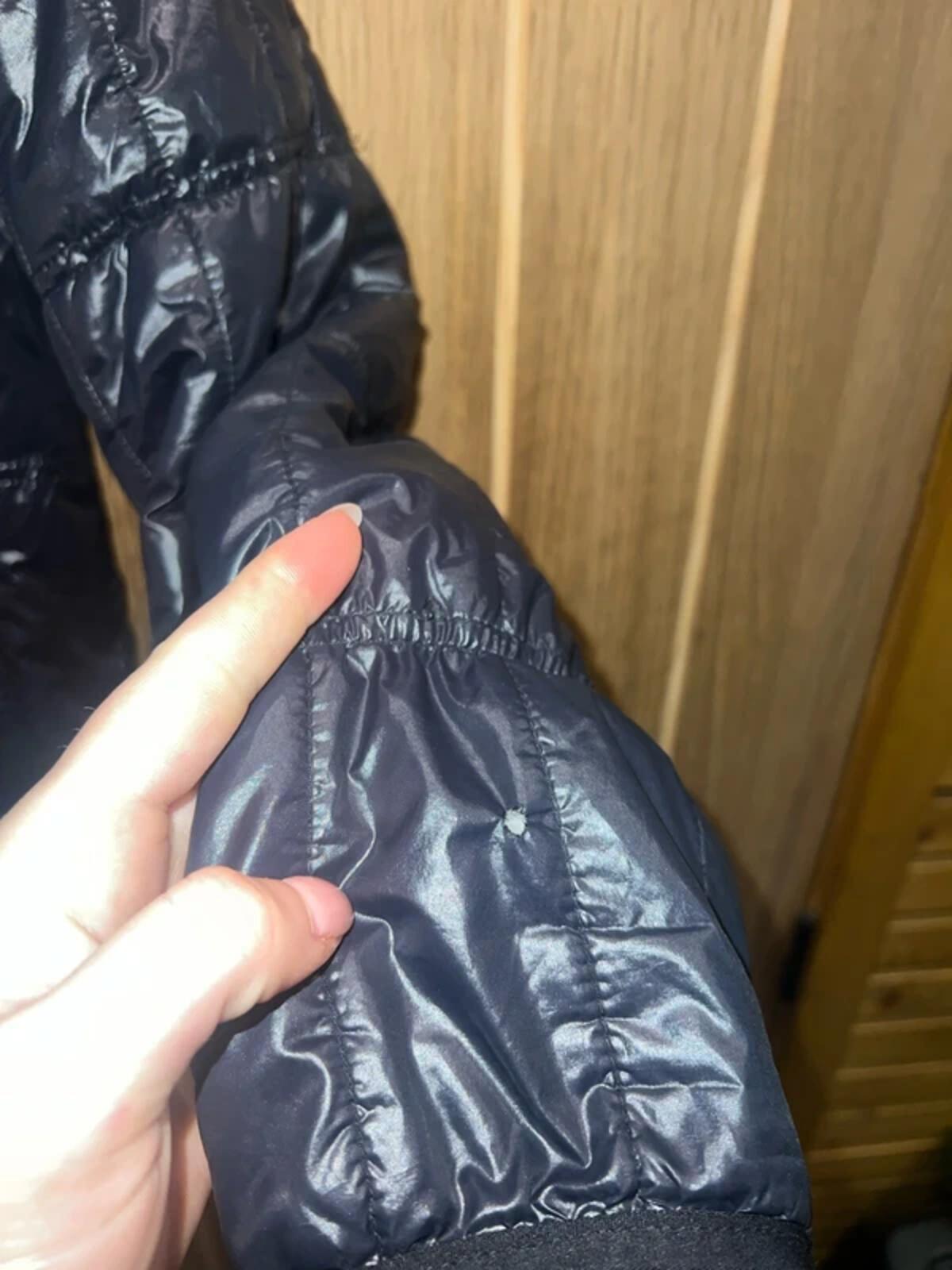 Nike Black Shiny Wet Look Puffer Jacket XL