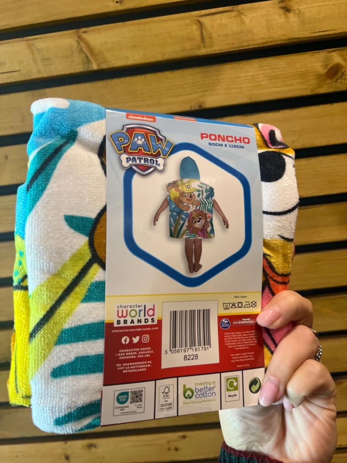Paw Patrol Hooded Character Towel OS NEW
