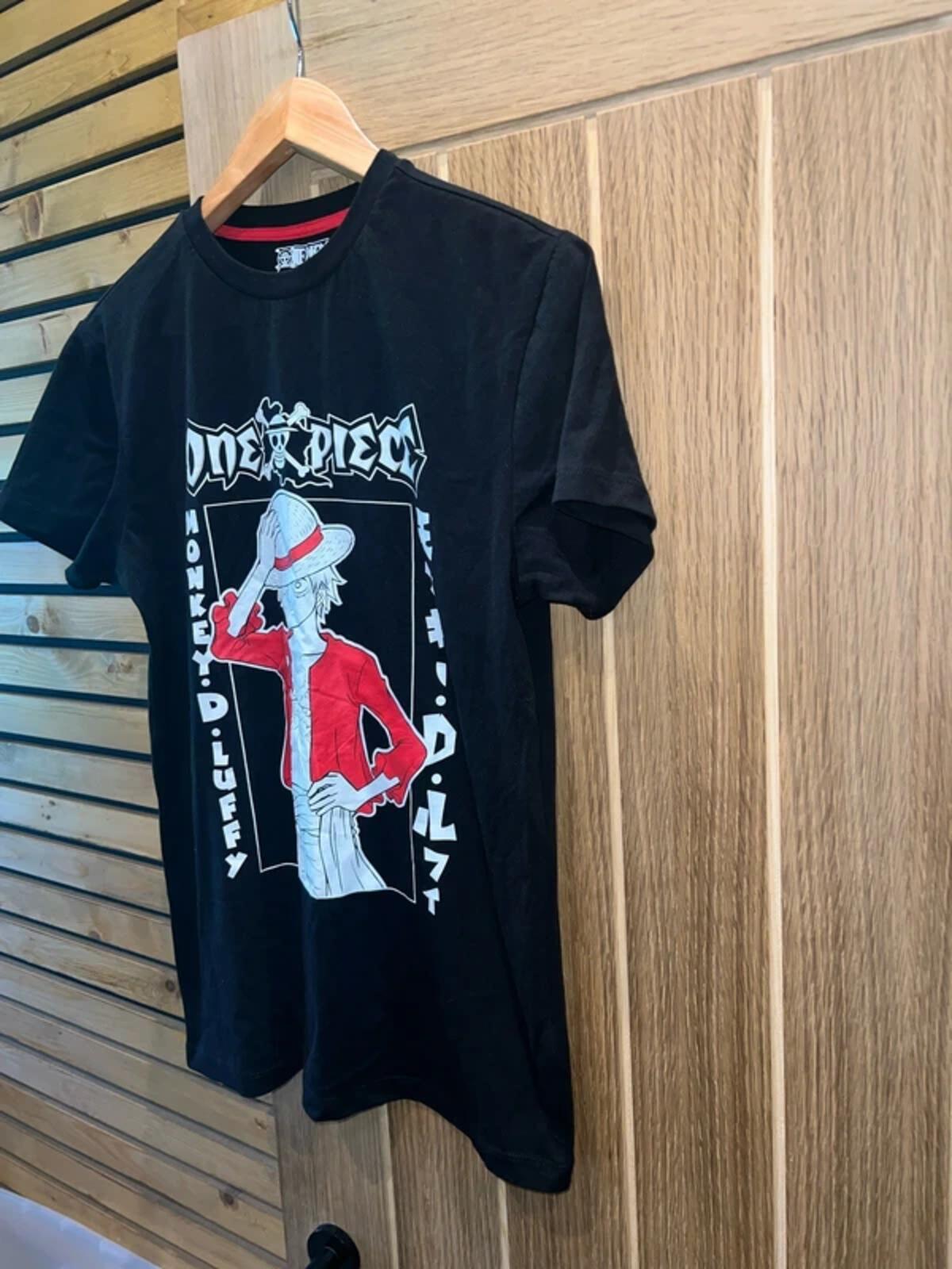 OnePiece Monkey D Luffy Black T-Shirt S