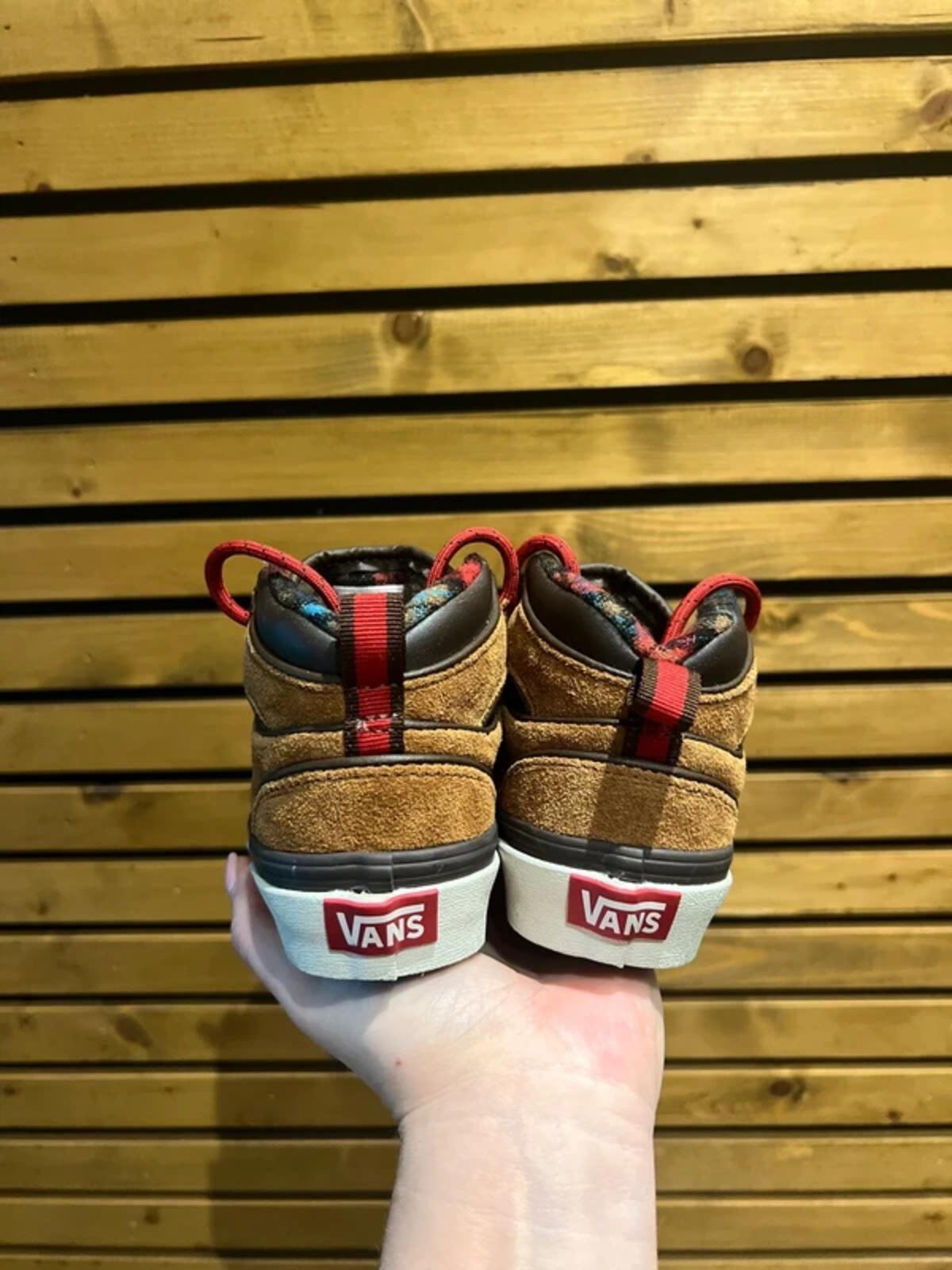 Vans Brown Suede Tartan Mid Trainers UK12