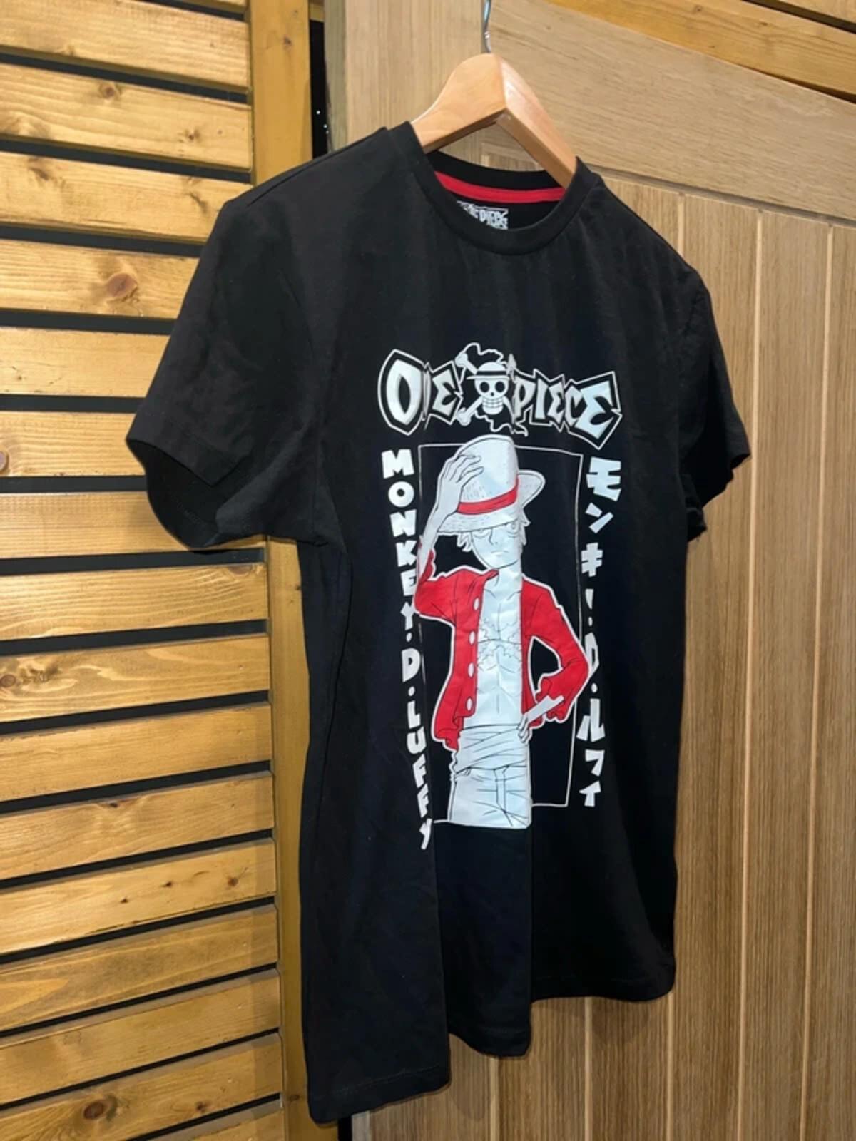OnePiece Monkey D Luffy Black T-Shirt S