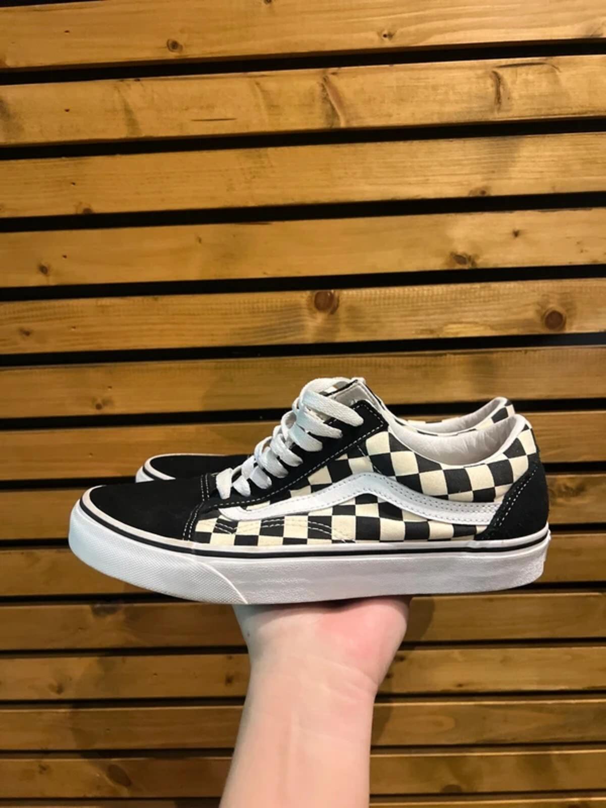 Vans Old Skool Checkerboard Black & White Trainers UK6
