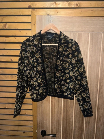 Vintage 1980's Opera by Richards Floral Bolero Jacket S