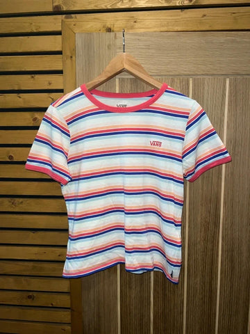 Vans Wazzy Cropped Striped T-Shirt M