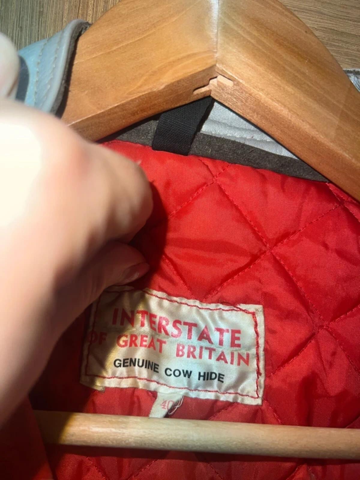 Vintage Interstate Cow Hide Leather Biker Racer Jacket