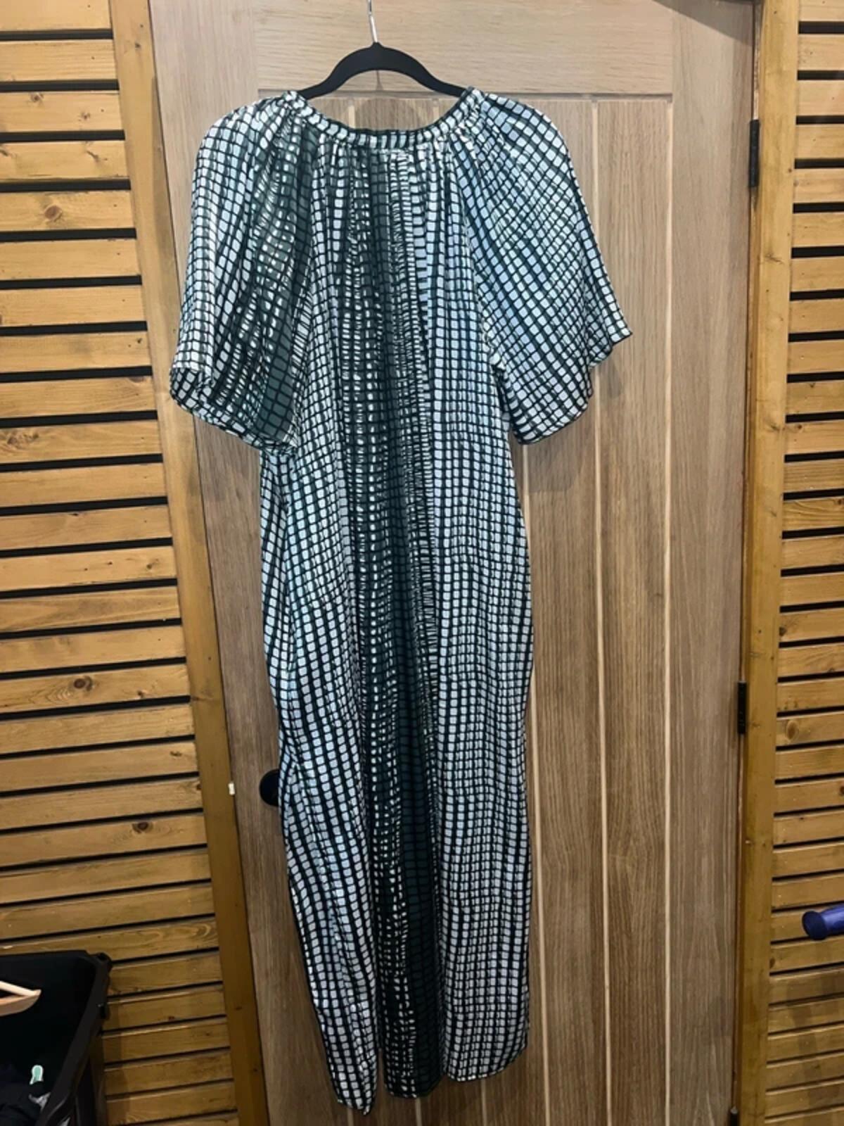 Topshop Boutique Green Print Maxi Dress 14 NEW