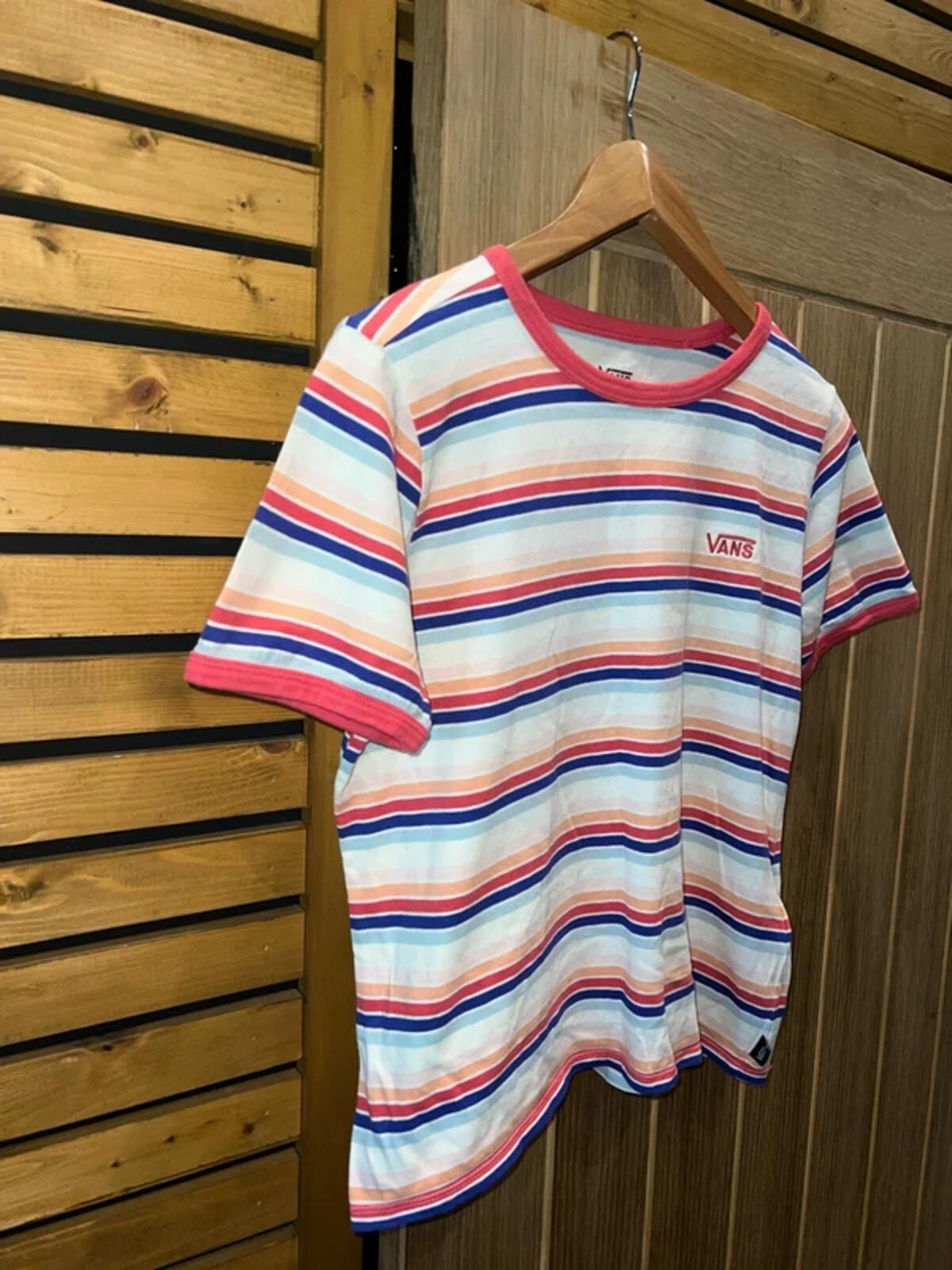 Vans Wazzy Cropped Striped T-Shirt M