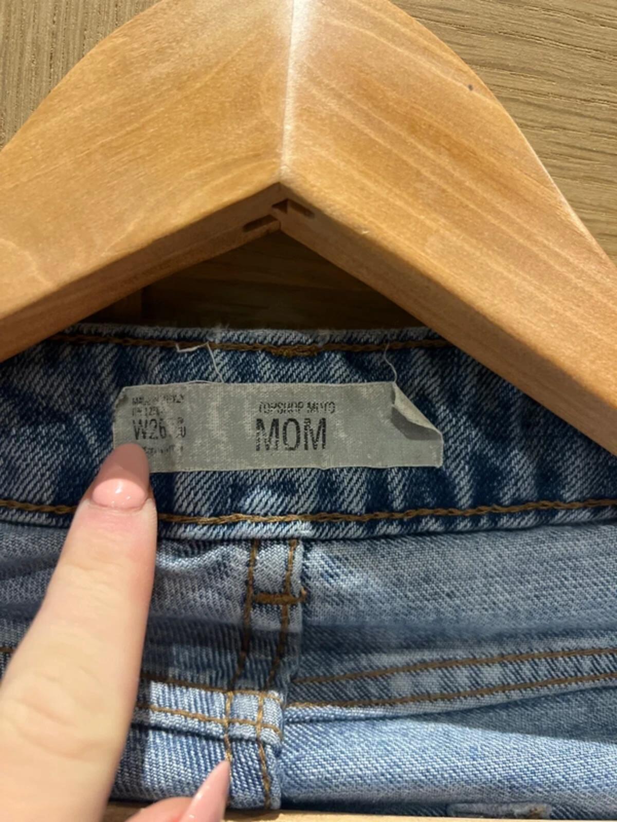 Topshop Floral Denim Blue Mom Jeans W26