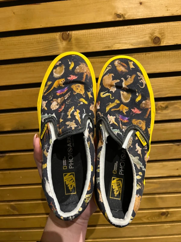 Vans National Geographic Rare Kids Slip On Trainers UK2