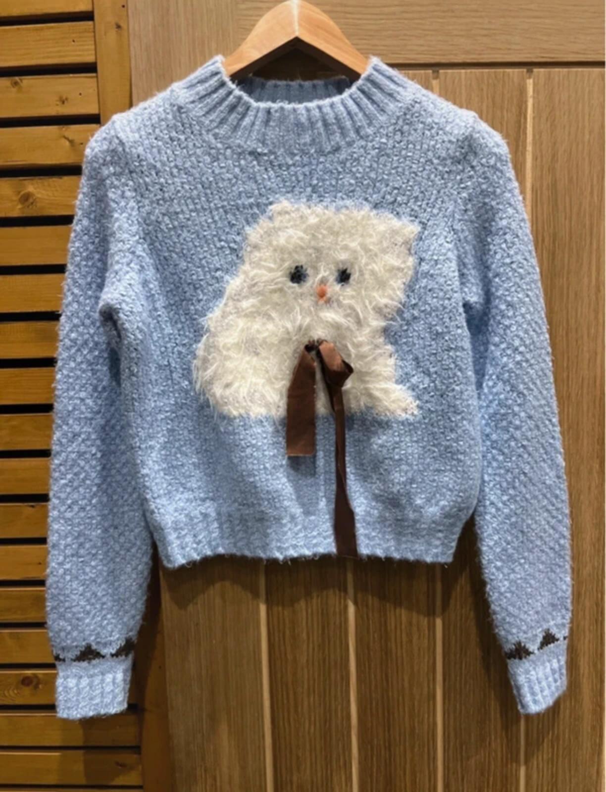 Free People Precious Pets Kitten Knit Jumper XS NEW