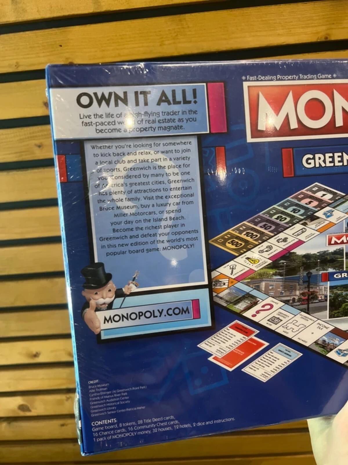Monopoly Greenwich USA Connecticut Board Game NEW
