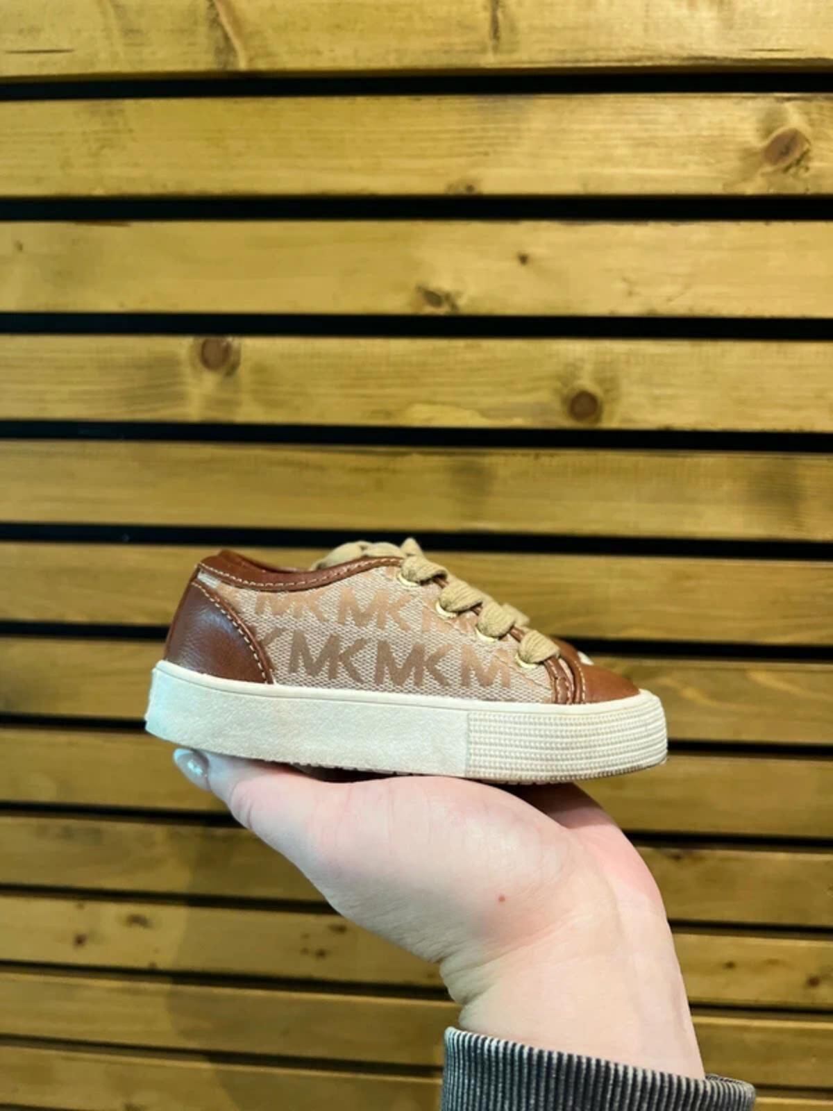 Michael Kors Brown Tan Logo Trainers UK5.5