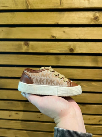 Michael Kors Brown Tan Logo Trainers UK5.5