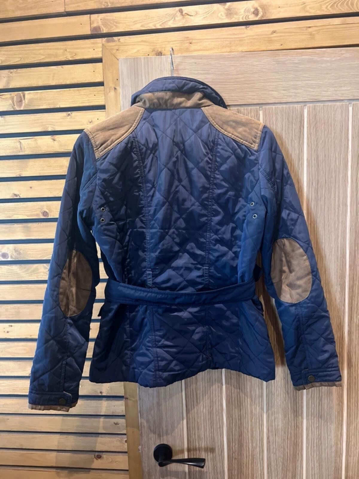 Zara Navy Diamond Quilted Jacket M