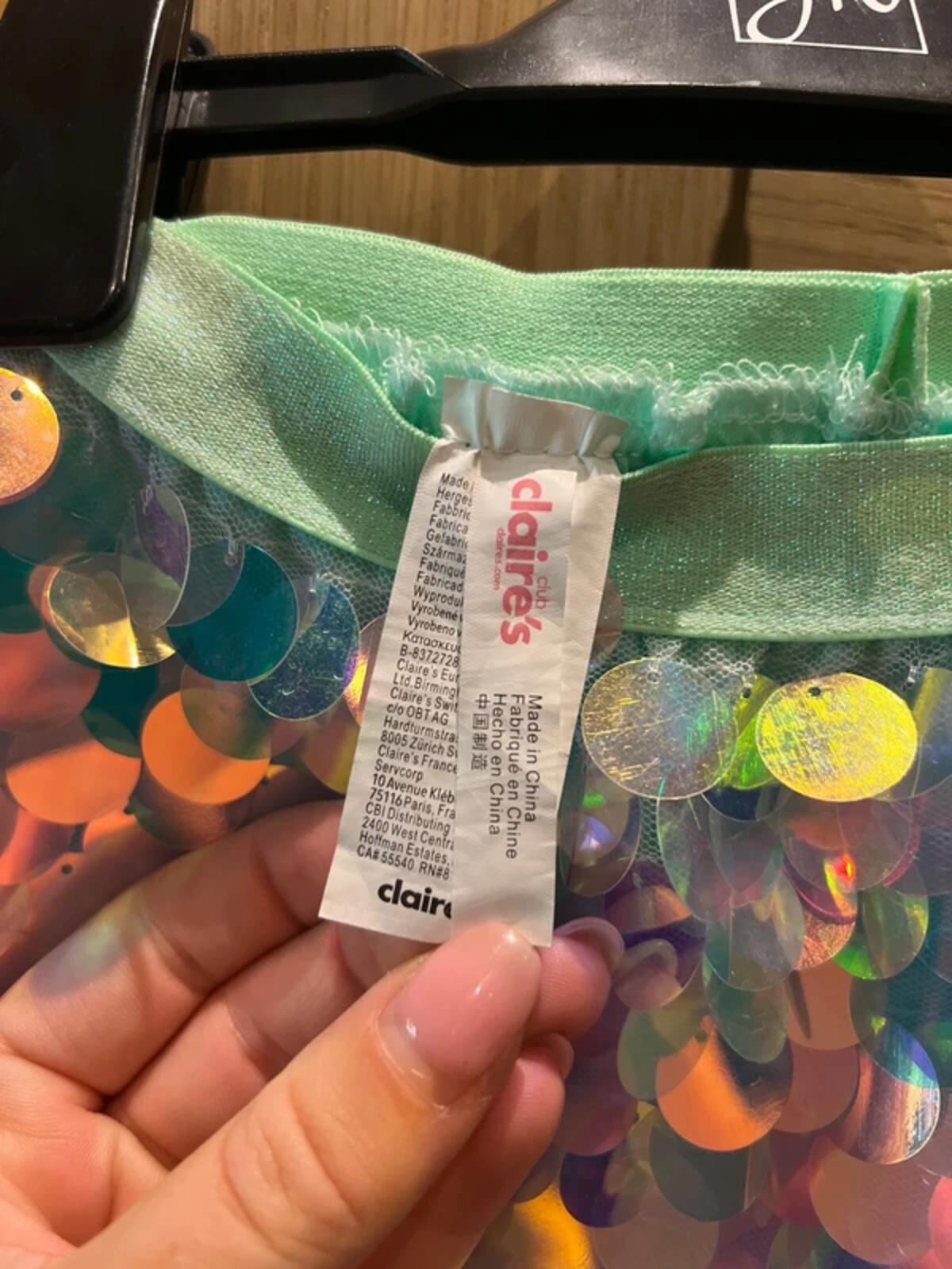 Claire’s Mermaid Fancy Dress Skirt OS