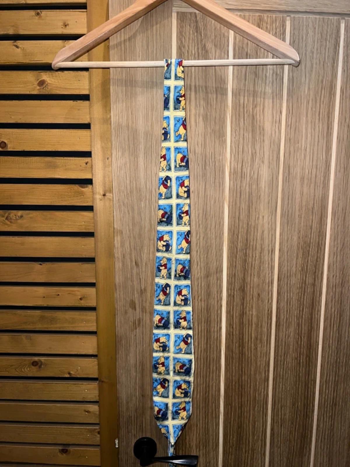 Vintage Disney Winnie The Pooh Silk Patterned Tie