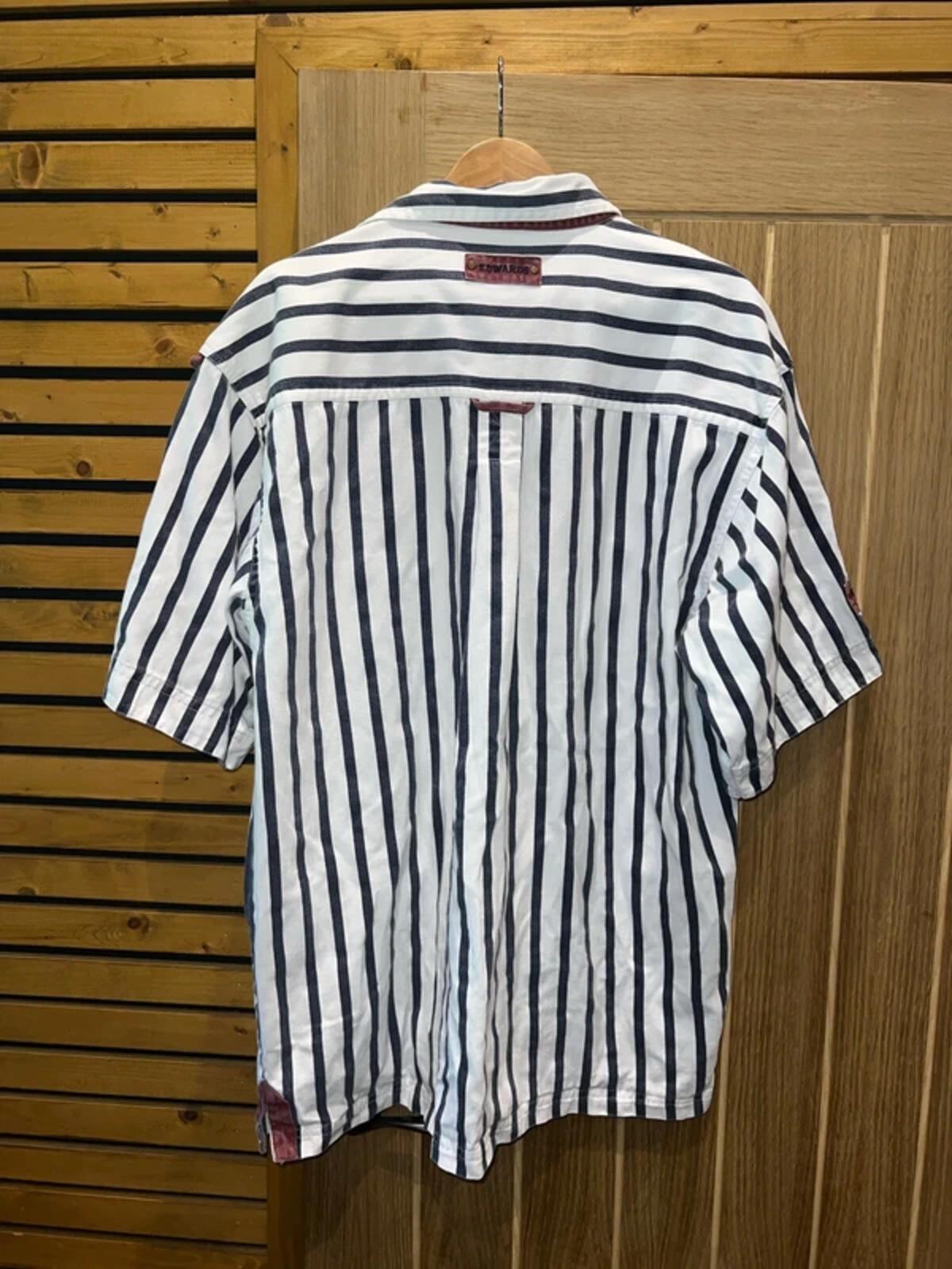 Vintage Edwards Heavies Striped Over Shirt XXL