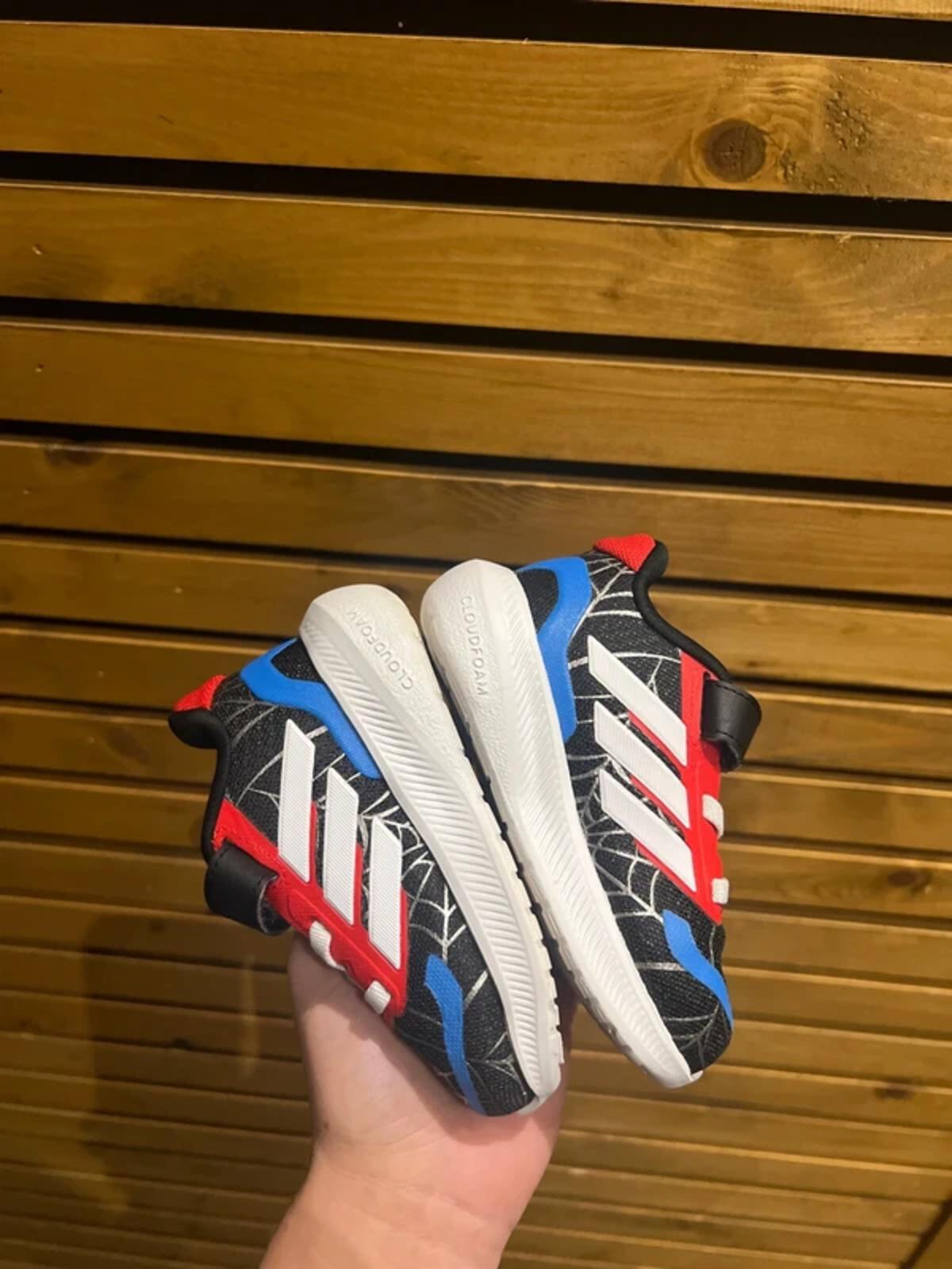 Adidas x Marvel Spiderman Black Web Trainers UK5K