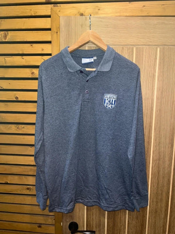 West Bromwich Albion Football Club Long Sleeved Polo Shirt L