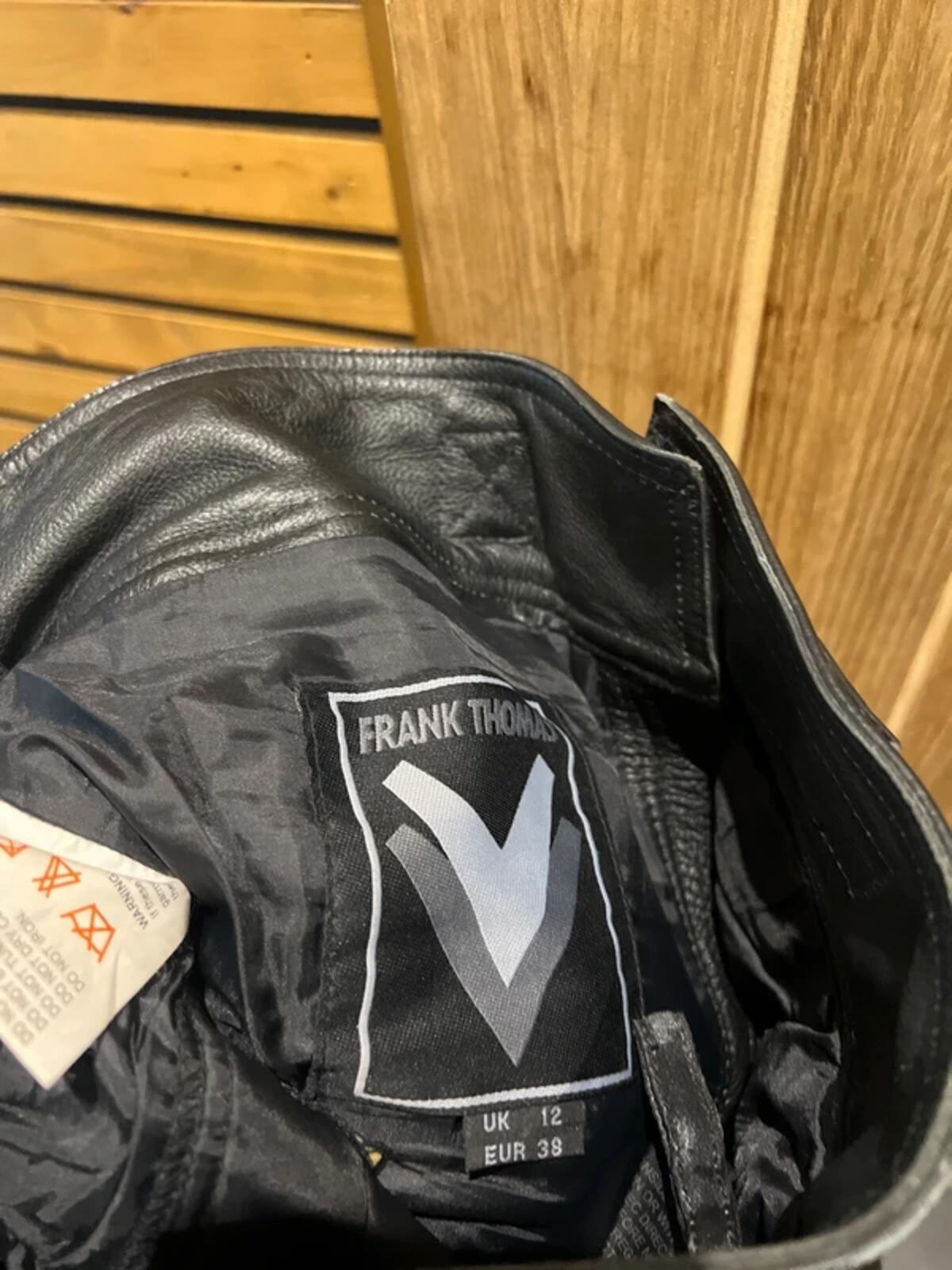 Vintage Frank Thomas Leather Motorcycle Trousers 12