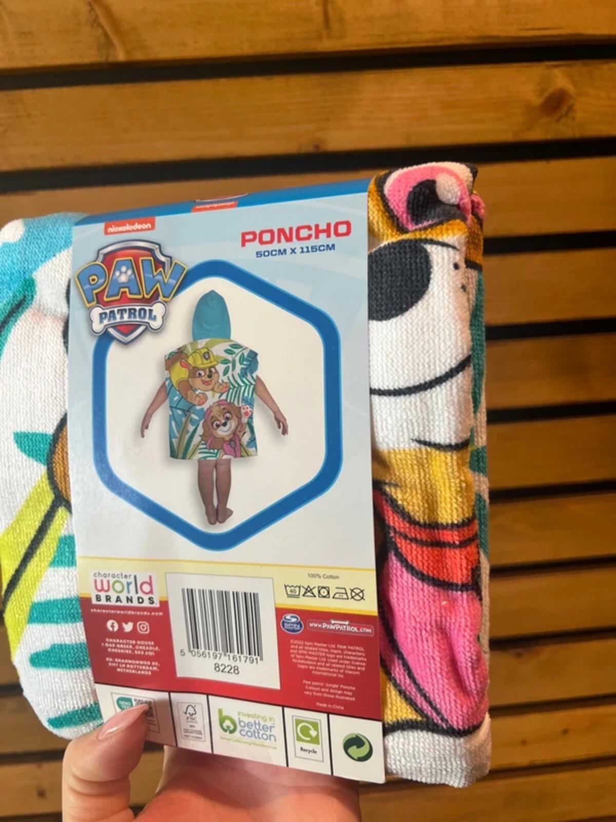 Paw Patrol Hooded Character Towel OS NEW