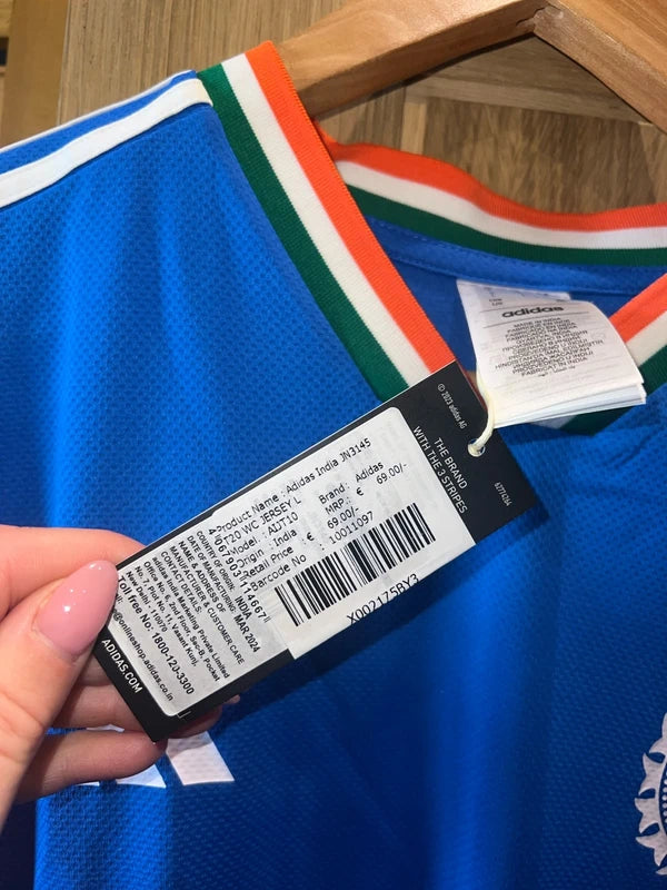 Adidas 2024 India Cricket Jersey Top NEW