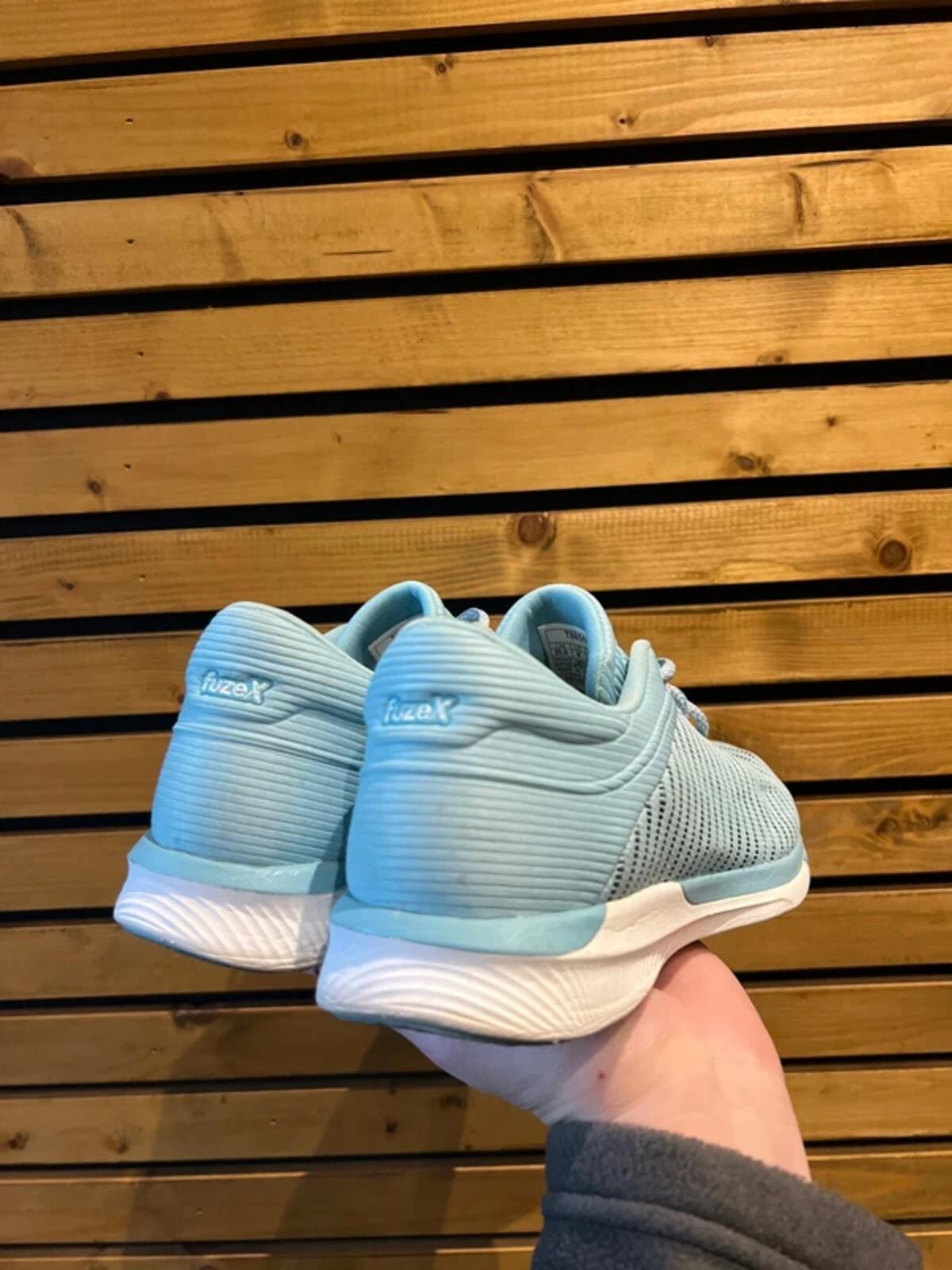 Asics FuseX Rush Adapt Light Blue Running Trainers UK6