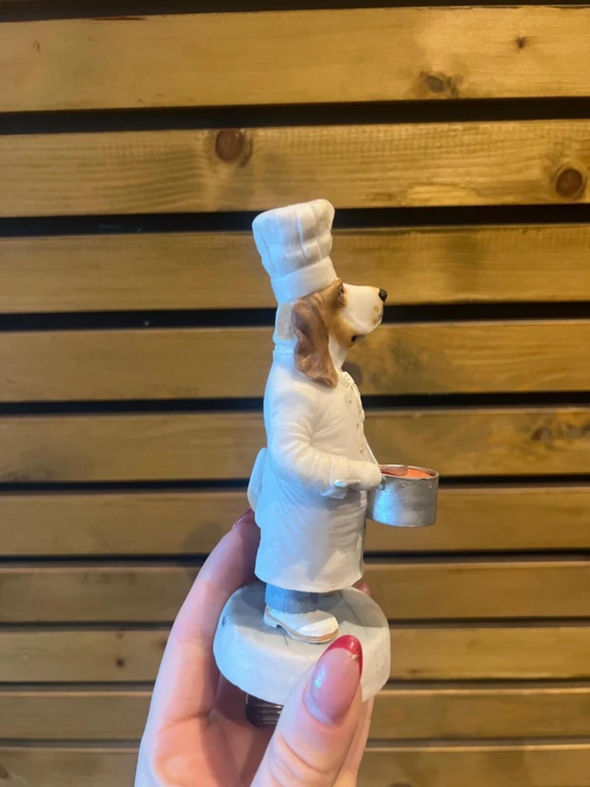 Robert Harrop Vintage 1995 Basset Hound Chef Dog Figurine