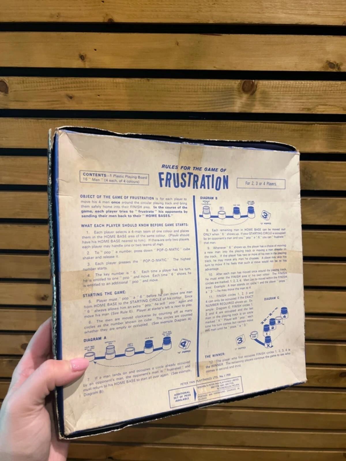 Frustration Vintage 1965 Board Game