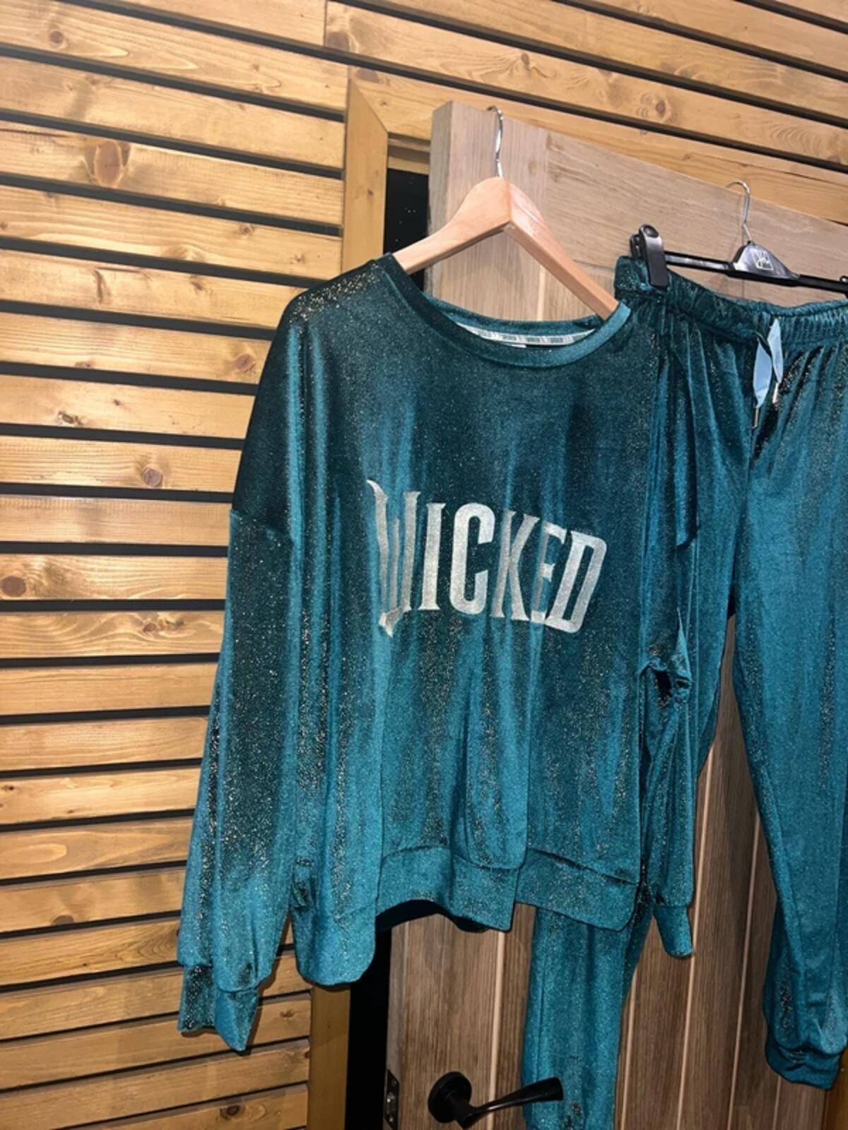 Wicked Emerald Green Sparkly Lounge Set 12-14