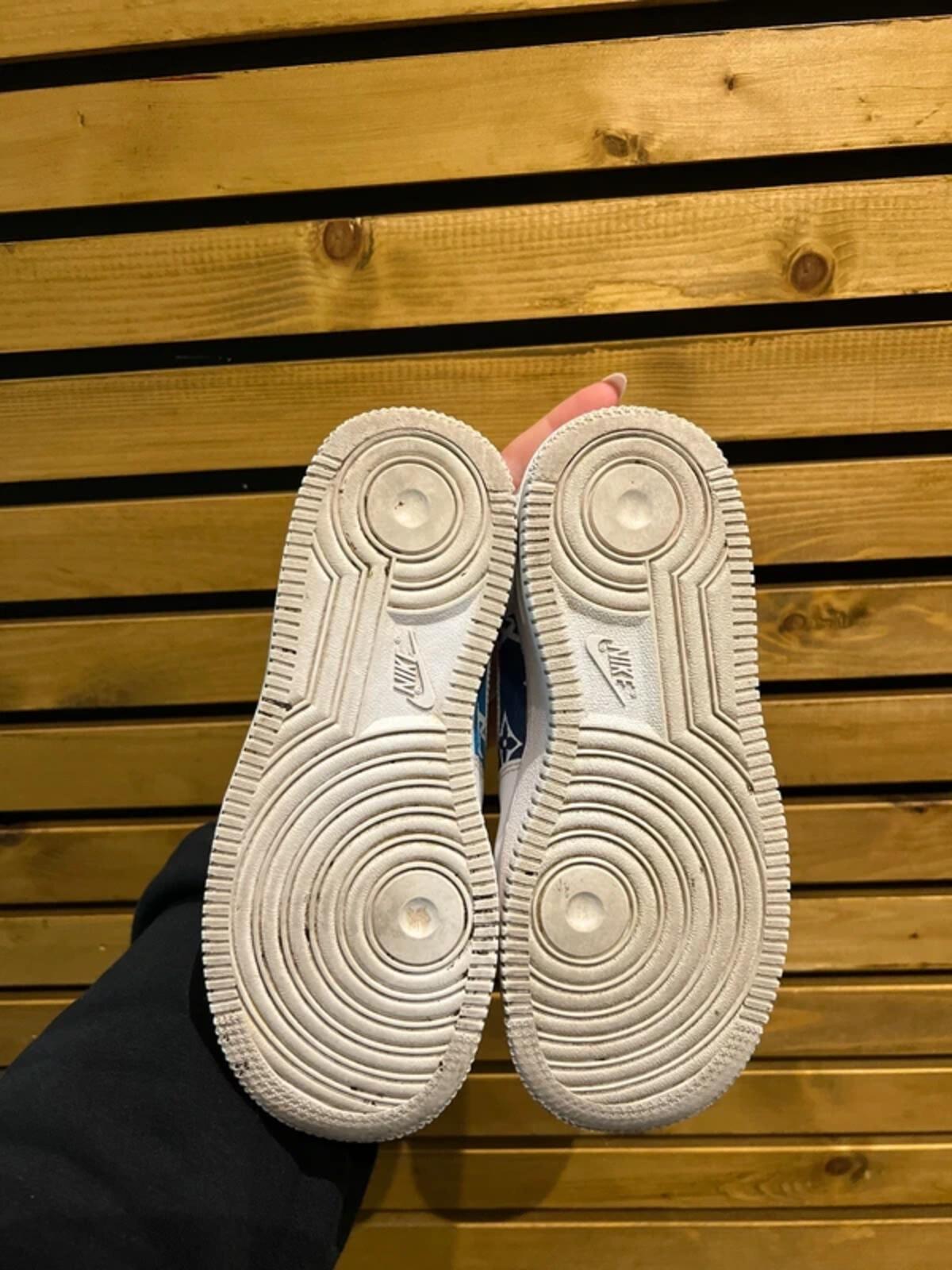 Nike Air Force 1 White Designer Detailing Trainers UK1