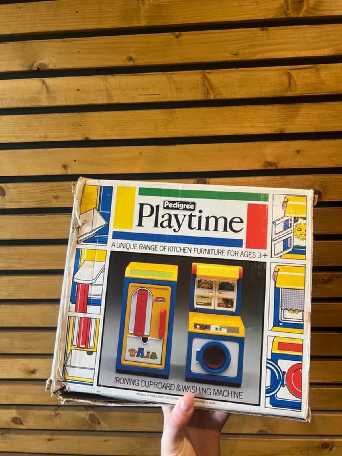 Vintage 1970s Pedigree Playtime Ironing Cupboard & Washing Machine Toy