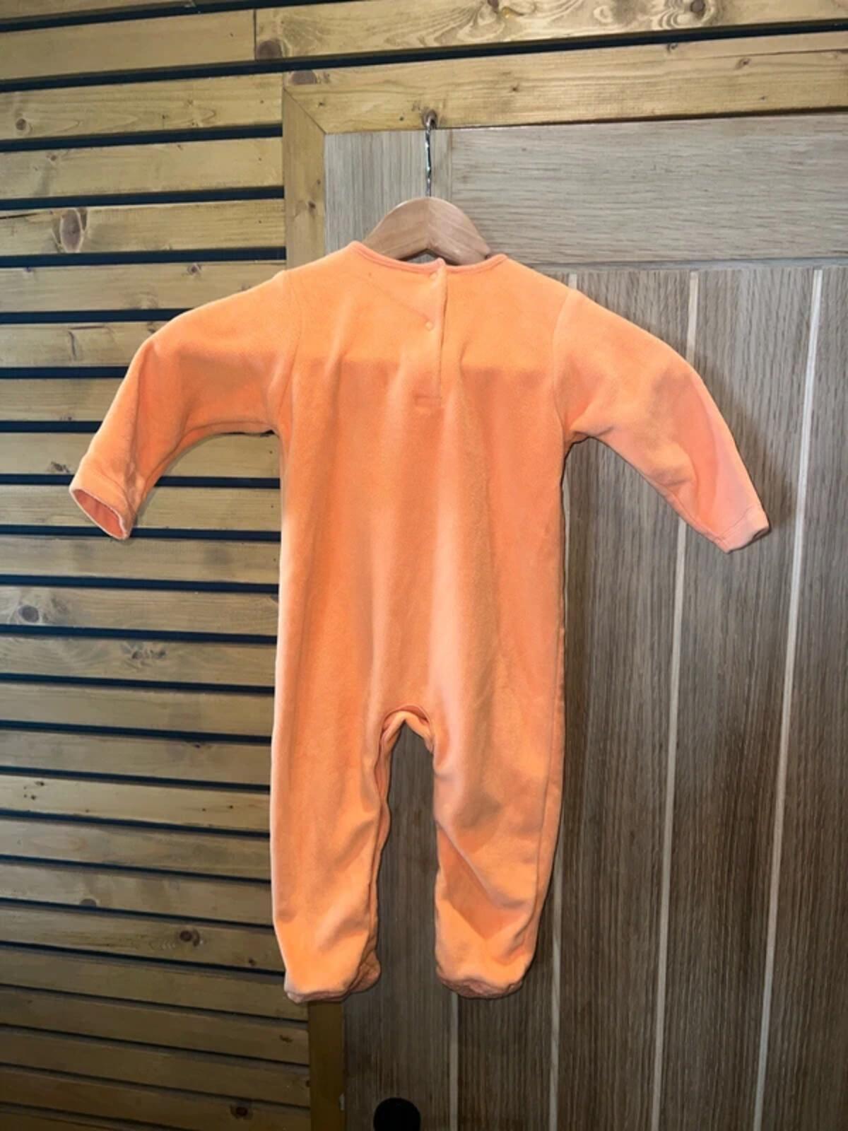 Pumpkin Halloween Fleece Babygrow & Bib Fancy Dress 9-12M