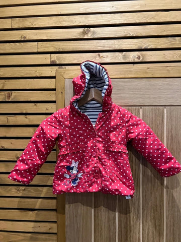 Disney Minnie Mouse Red Polka Dot Lined Jacket Coat 18-24m
