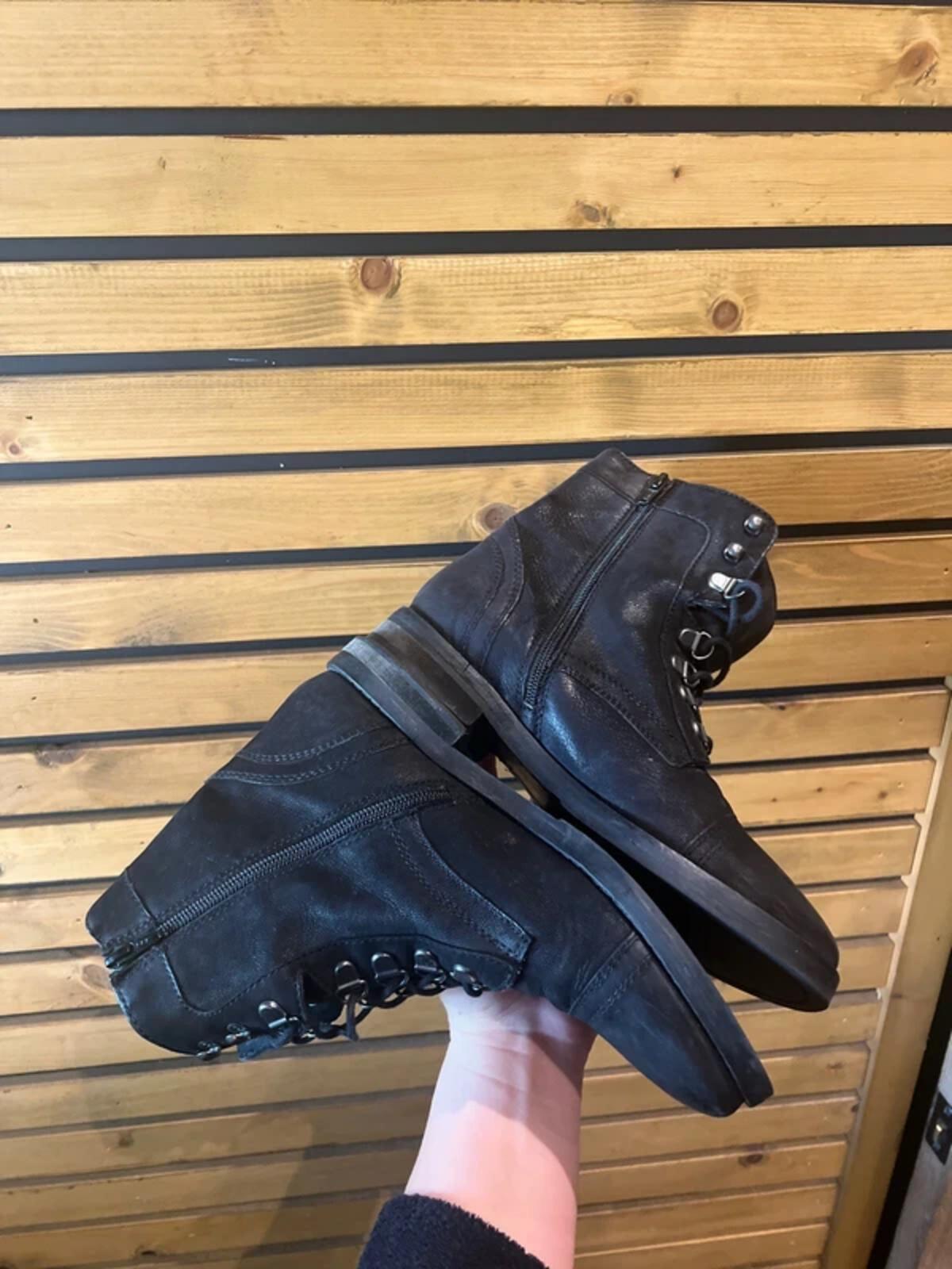 FatFace Black Military Boots UK5
