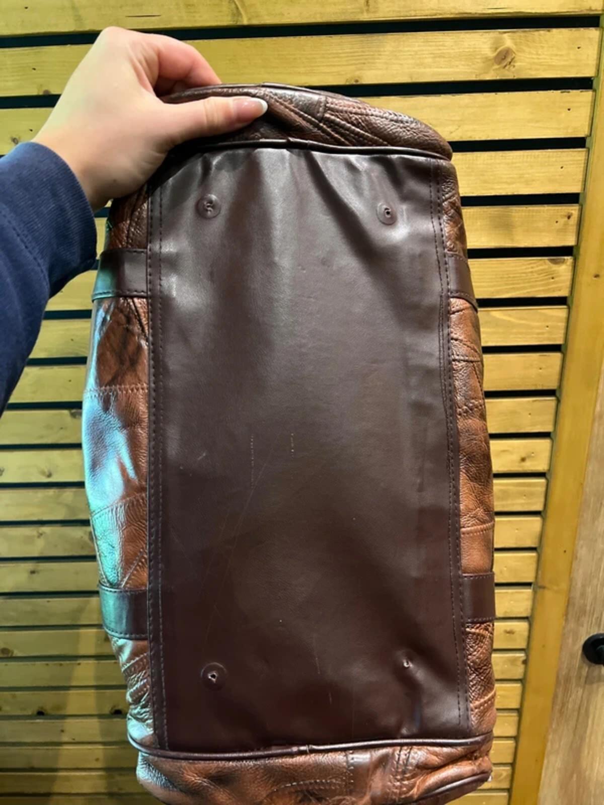 Vintage Bon Voyage Weekend Soft Brown Leather Duffle Bag
